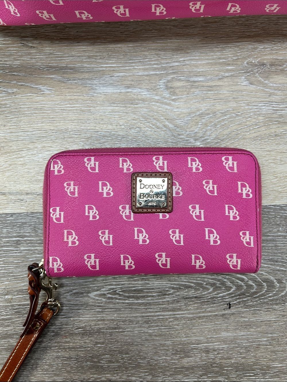 Dooney & Bourke Pink Logo Wallet DEA0B8